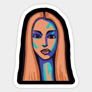 Abstract girl Sticker